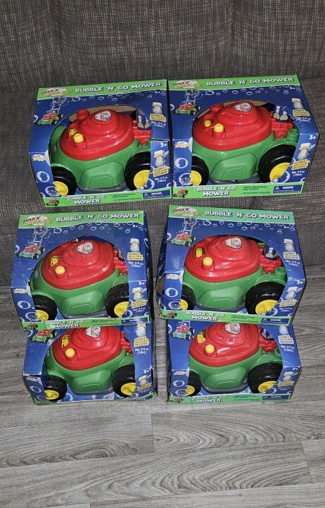 6 Toddler Play Bubble Blowing Mowers