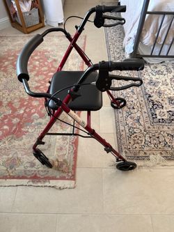 4-Wheel Rollator Walker with Seat -Medline