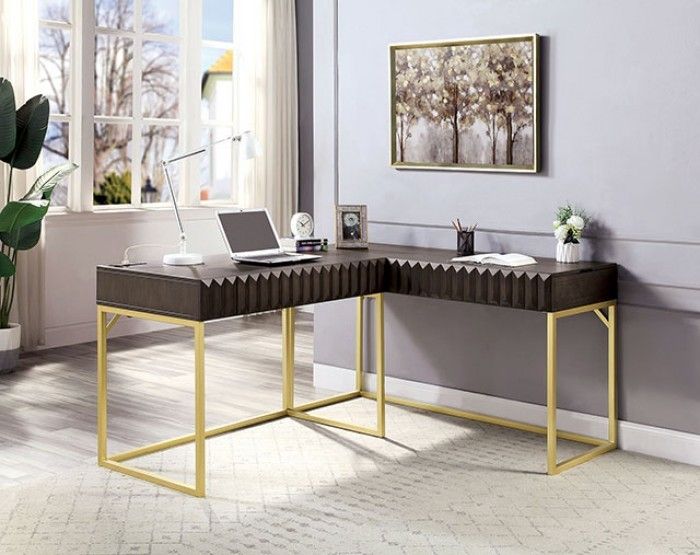 Brand New Walnut Corner Desk 
