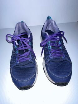 Blue and Purple Athletic Running Sneakers
