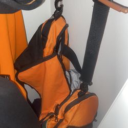 orange duffel bag