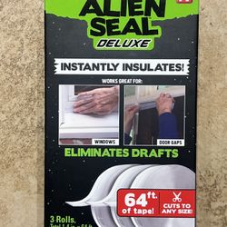 New & sealed ALIEN SEAL TAPE deluxe 64 feet of sealing tape for doors and window gaps 