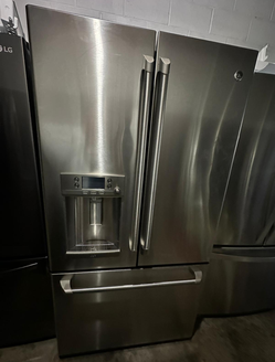 GE 3-Door French Door Fridge Stainless Steel