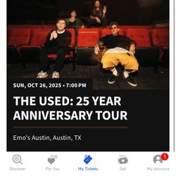 THE USED 10/26 AUSTIN