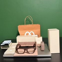 Ray-Ban Meta Display Smart Glasses Sand Large Band Size 3 Fast Shipping