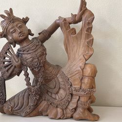 Thailand-Indonesian Wooden Carved Statue