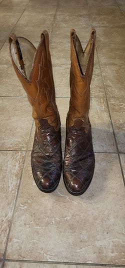 Vintage Dan Post Lizard Cowboy Boots Size 11