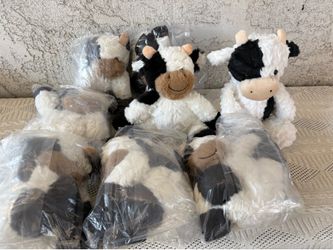 Cow plush 9” new 6 ct