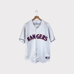 Vintage 1990's Russell Athletic Texas Rangers Baseball Jersey 
