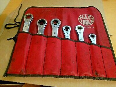 Mac Tools Metric 6&12 Point Double Box End Ratcheting Wrench Set 20-9mm Set 6pcs