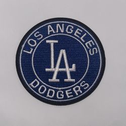 Los Angeles Dodgers Logo Circle Patch Embroidered 3inch Iron / Sew On Patch
