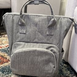 Simple Gray Diaper Bag 