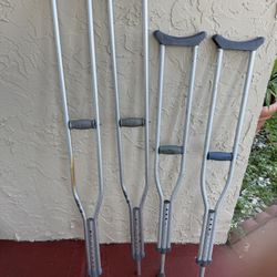 Crutches. 