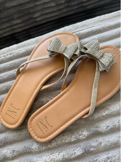 Glitter Bow Sandals