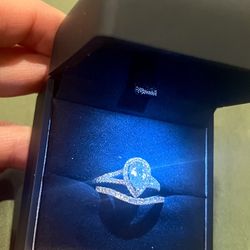 💍 14 KW Poem Diamond Ring 💍  ❤️ & 14 KW Diamond Band