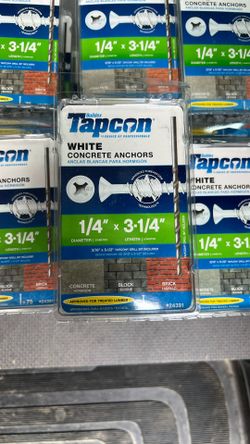 Tapcon White Concrete Anchors
