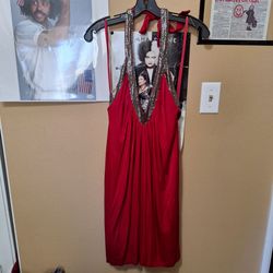 BCBGMAXAZRIA Red Halter Dress Sequin Chainmail Trim Low Back Size M

Description:
BCBGMAXAZRIA red halter dress with metallic sequin/chainmail trim.

