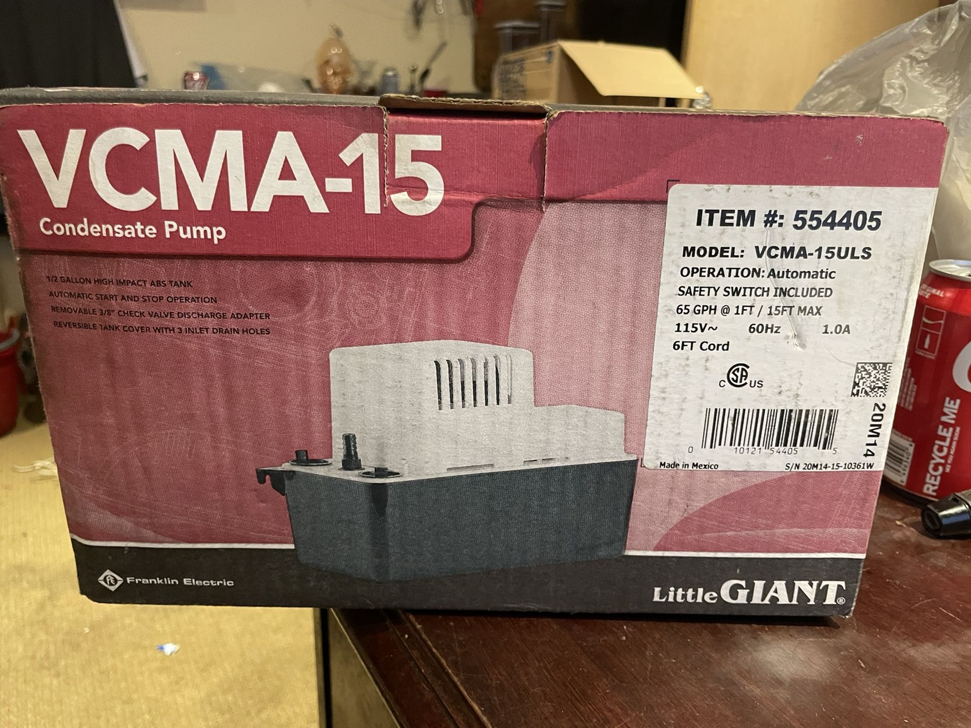 Little Giant VCMA-15 Condensate Pump