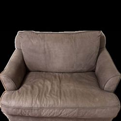 Brown Suede Armchair