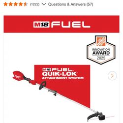 Milwaukee M18 FUEL 18V 16 in. Brushless Cordless Battery Powered String Trimmer with QUIK-LOK Attachment Capability 