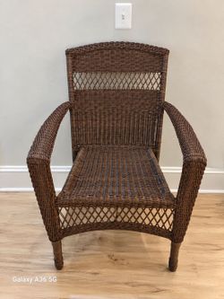 Brown Wicker Armchair