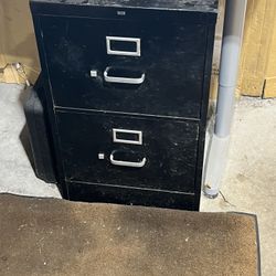 HON - Black 2-drawer Filing Cabinet
