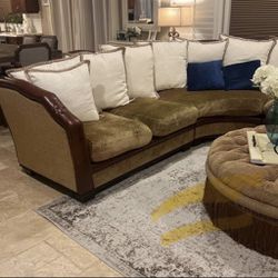 High-End Sofa With Down Cushions 