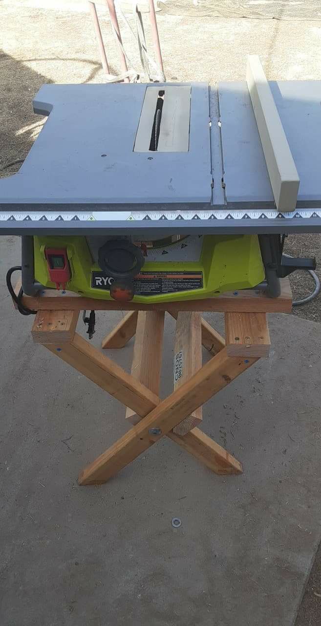 Ryobi 10" Table Saw With HOME MADE STAND & FENCE (PRICE IS FIRM)