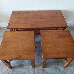 Set of Coffee Table & End Tables