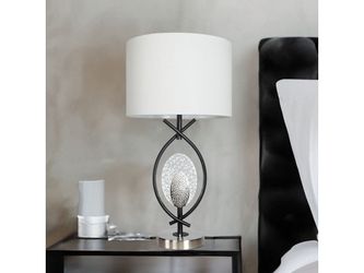 Kentwood Black/Silver/White Table Lamp