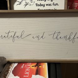 Grateful And Thankful Sign
