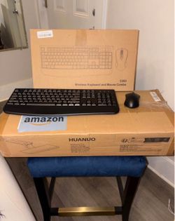Under Desk Keyboard Tray, 360 Degree Adjustable and Logitech Wireless Mouse and Keyboard Bundle
