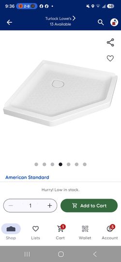 American Standard Shower Pan