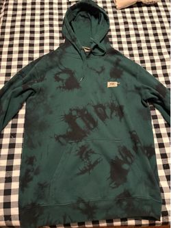Green and black vans tye-dye hoodie