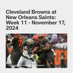 Saints vs Browns November 17th