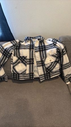 Black and White Plaid Flannel Shacket