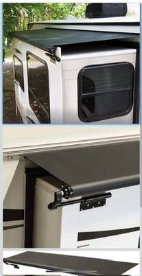 Solera Black Slide Topper Awning - 8'6"