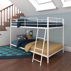 DHP Junior Twin, Low Bed for Kids, White Bunk