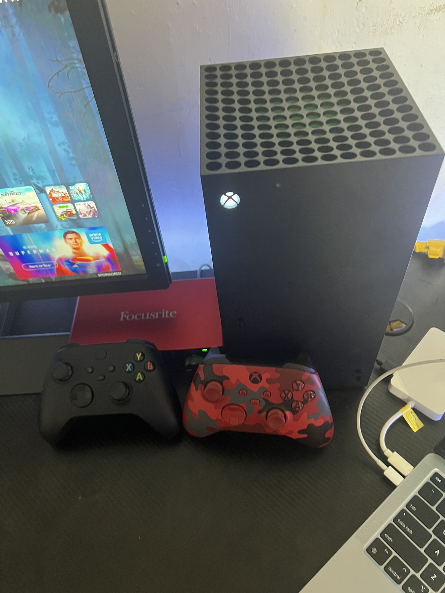 Xbox Series X With Two Controllers