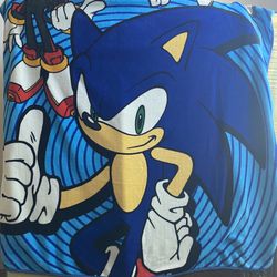 Sonic The Hedgehog, COLLECTORS ITEM Super Soft FleeceBlanket, 5ft By 7ft Oversized Gaming Bedding, Blue