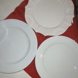 3 Beautiful Large Dinner Plates