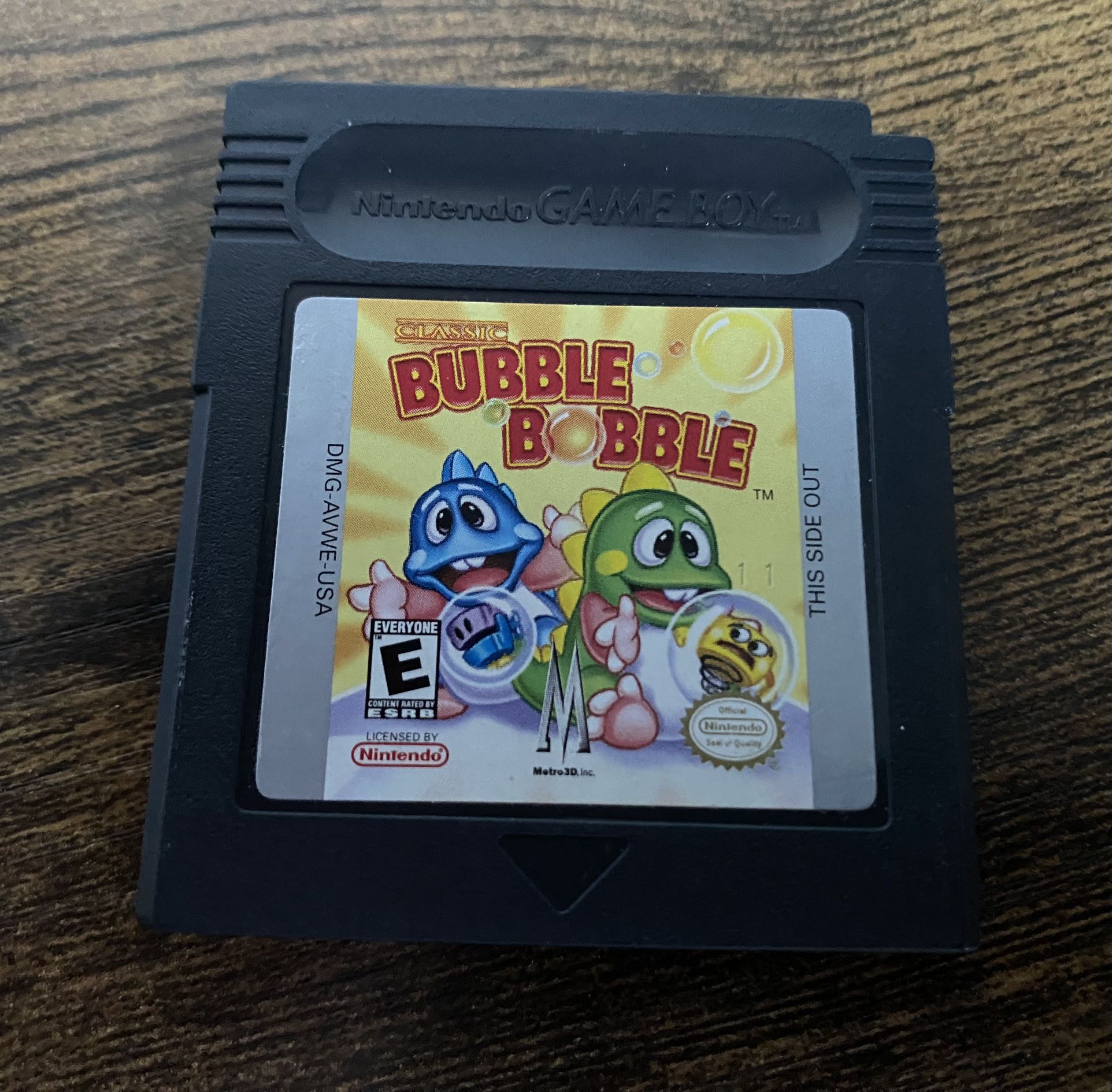 Bubble Bobble Game Boy Color Game - Rare