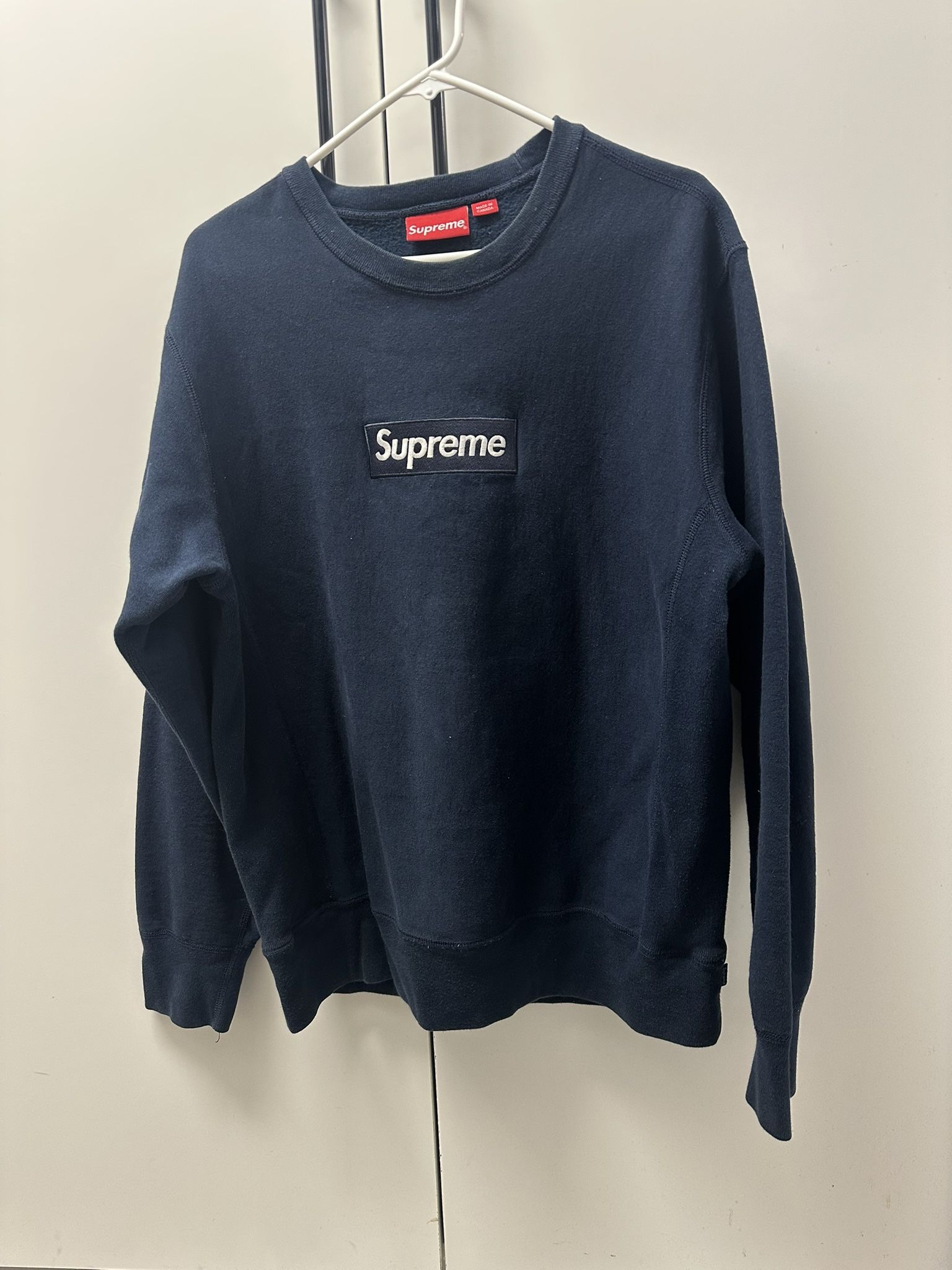 Supreme Crewneck FW18 Navy Blue 