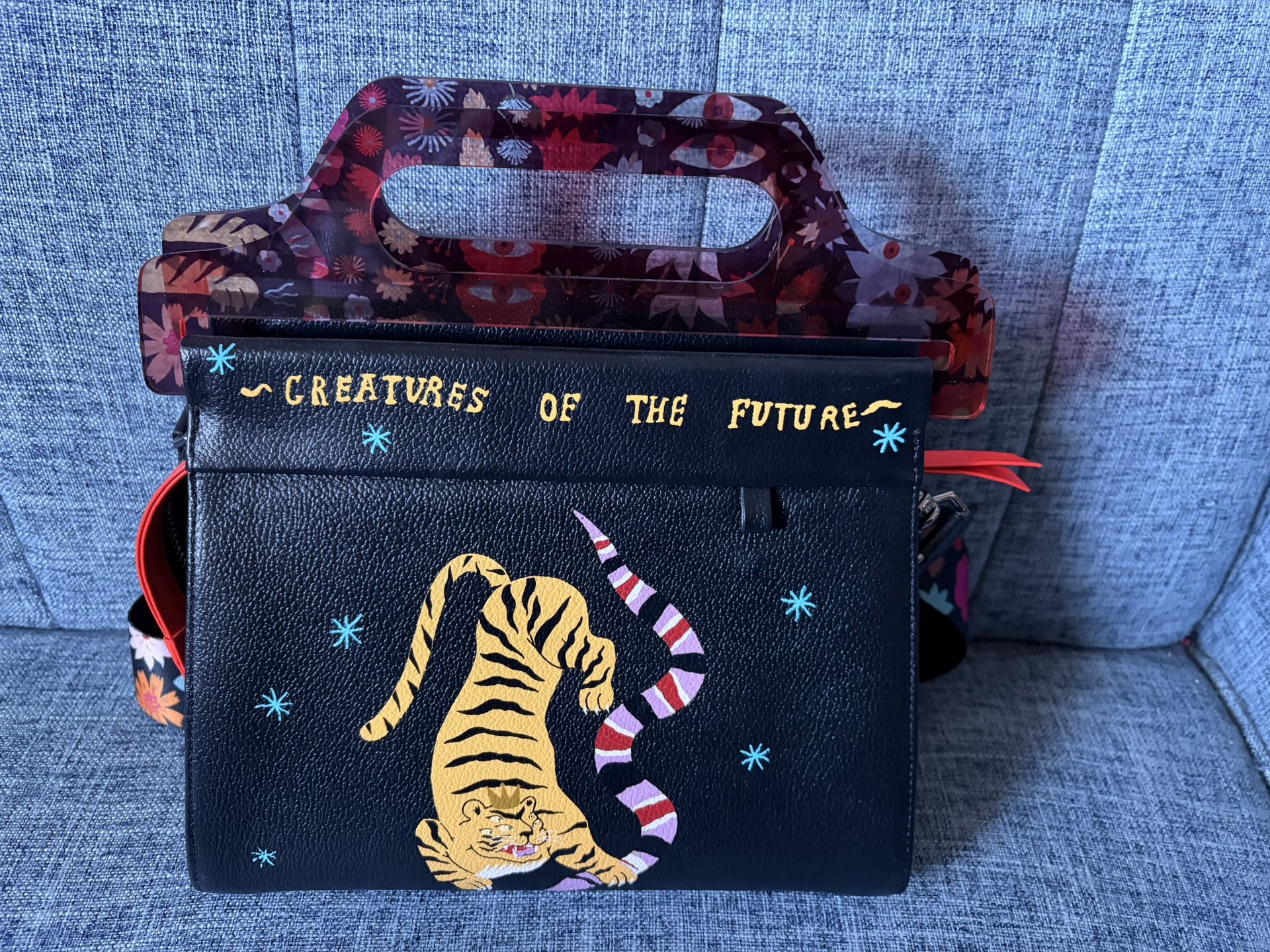 Min & Mon Black Leather Crossbody Handbag