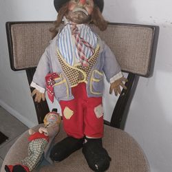 Clown Doll,ANTIQUE 