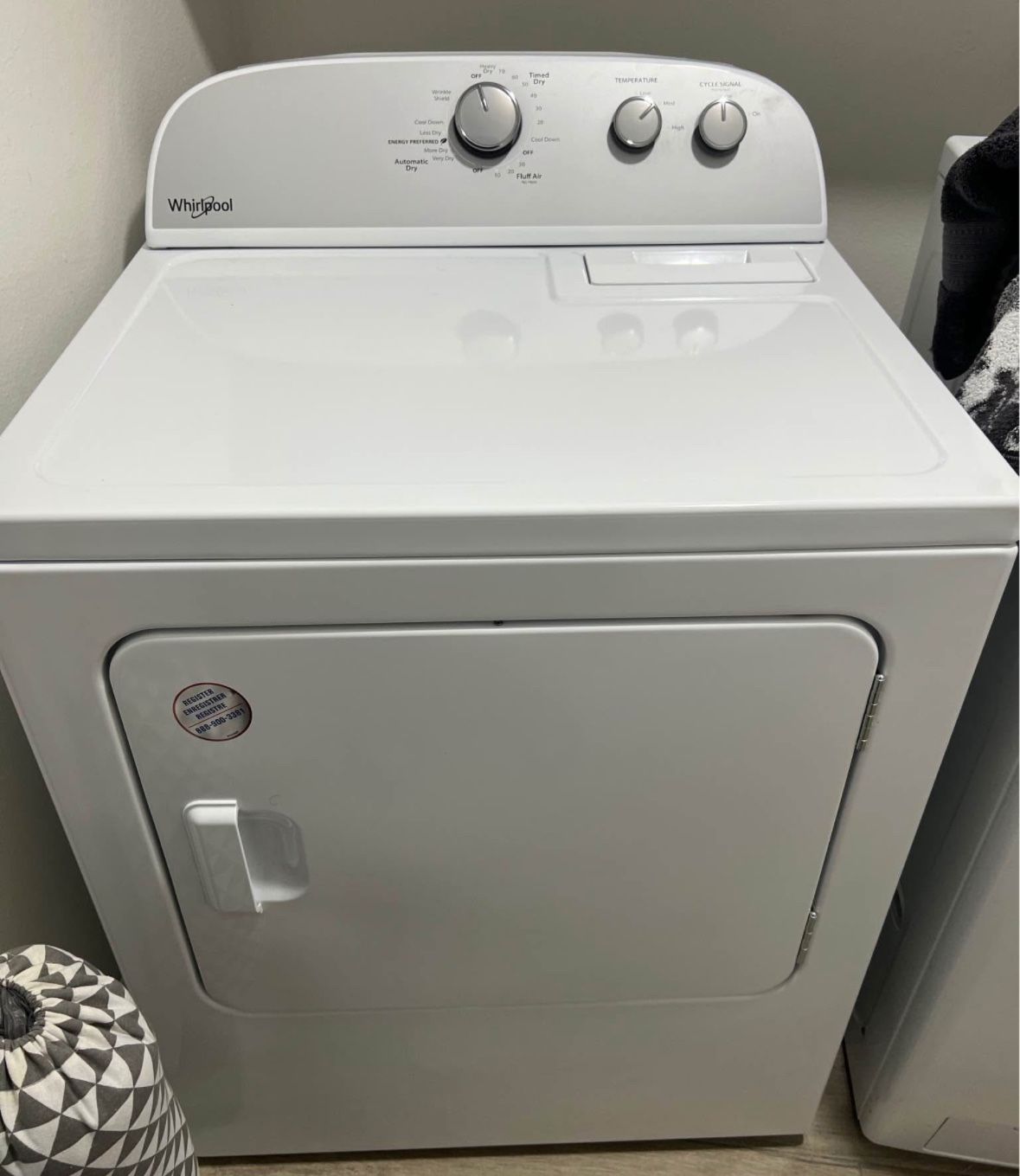 White Electric Dryer
