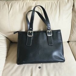 Travel Tote Solo New York Black Matte Professional Work Bag Faux Leather