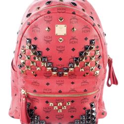 MCM Visetos Stark Studded Backpack