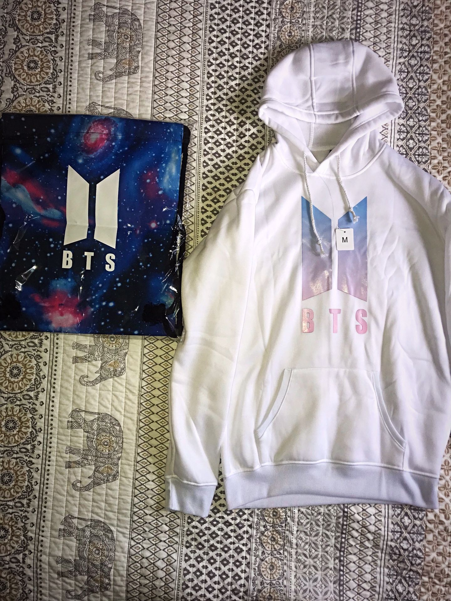 BTS women’s Hoodie and backpack