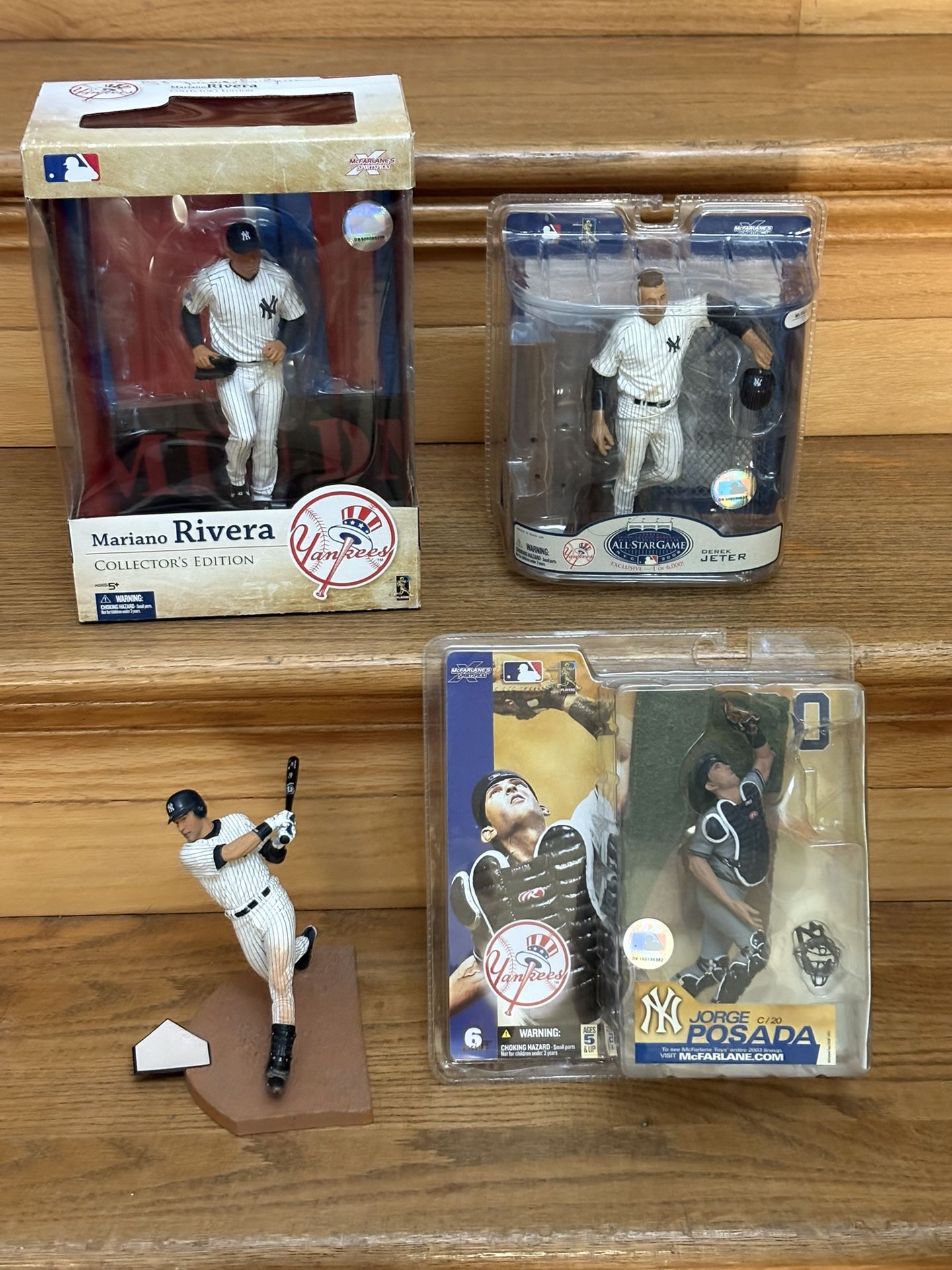 NY Yankees McFarlane Figures Jeter Rivera Posada Loose W/ Boxes Judge Jersey.    Nike Adidas Sneakers Jordan Bikes Weights Carhartt Mets Jets Giants 
